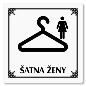 Šatna ženy, 100x100mm, bílá, Nebraska